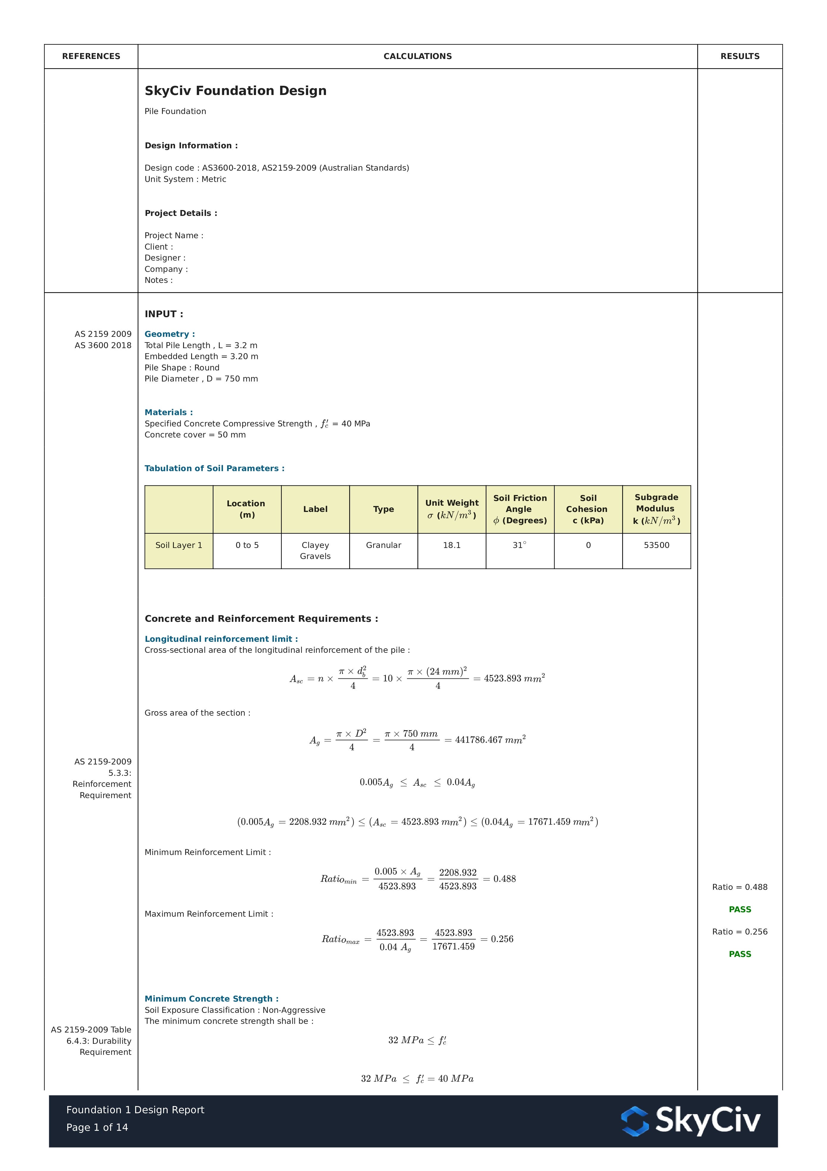 Foundation Design Report